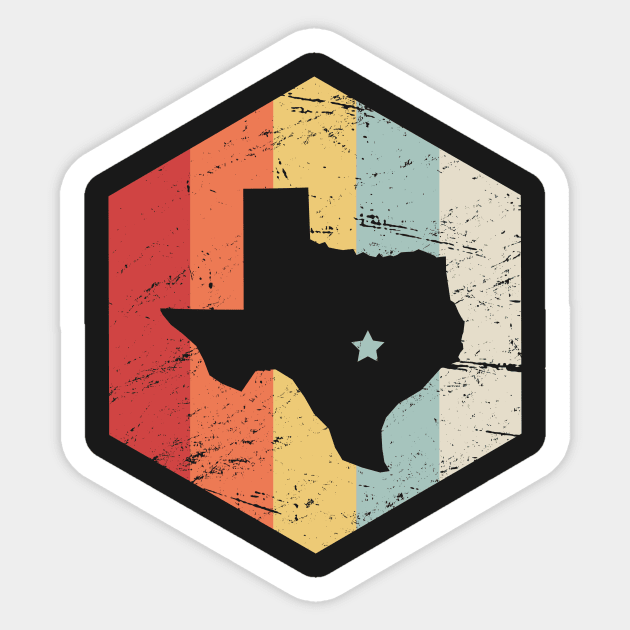 Retro Vintage Texas Icon - Austin Capital Sticker by MeatMan